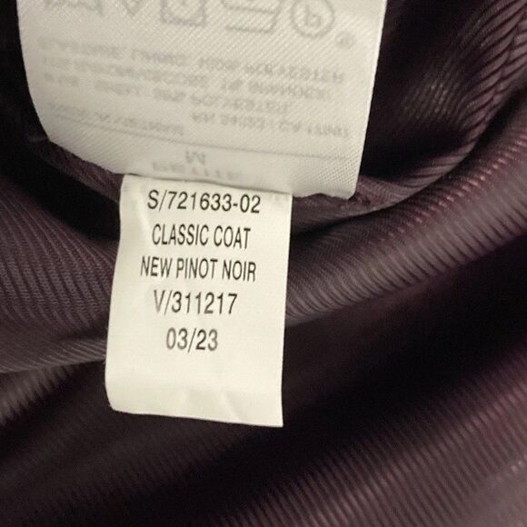 Banana Republic Classic Coat Pinot Noir Double Breasted Medium Petite NWT - Picture 9 of 15